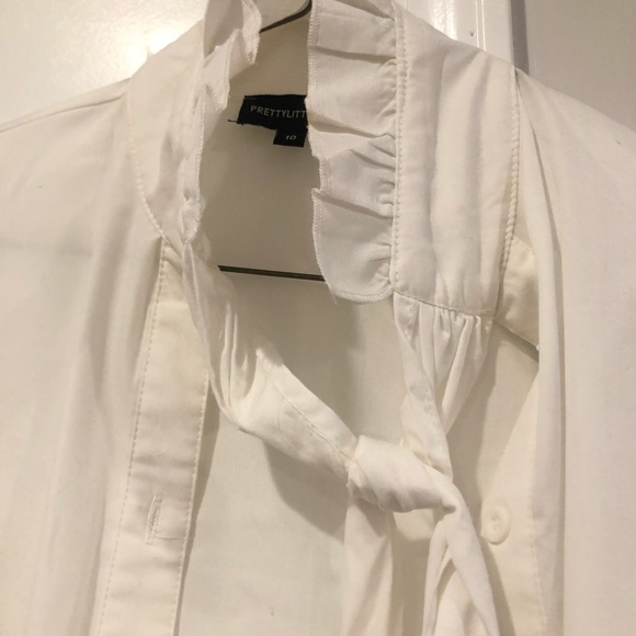 Pretty Little Thing White Long Sleeve Tie Maxi Dress Size UK10- 6 US - Picture 9 of 9